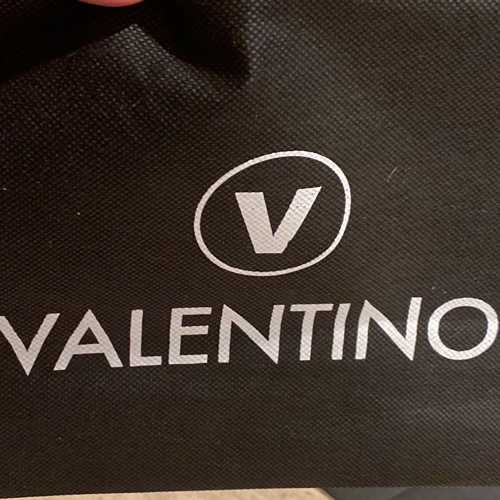2 Valentino black drawstring dust bags sleeper protection shoe purse